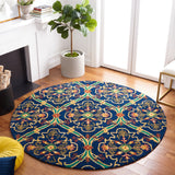 Heritage 475 Hand Tufted 80% Wool, 20% Cotton  Rug Navy / Yellow 80% Wool, 20% Cotton HG475N-6R