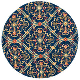 Heritage 475 Hand Tufted 80% Wool, 20% Cotton  Rug Navy / Yellow 80% Wool, 20% Cotton HG475N-6R