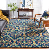 Heritage 475 Hand Tufted 80% Wool, 20% Cotton  Rug Navy / Yellow 80% Wool, 20% Cotton HG475N-8