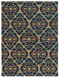 Heritage 475 Hand Tufted 80% Wool, 20% Cotton  Rug Navy / Yellow 80% Wool, 20% Cotton HG475N-8