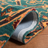 Heritage 475 Hand Tufted 80% Wool, 20% Cotton  Rug Green / Orange 80% Wool, 20% Cotton HG475Y-5