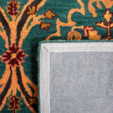 Heritage 475 Hand Tufted 80% Wool, 20% Cotton  Rug Green / Orange 80% Wool, 20% Cotton HG475Y-5