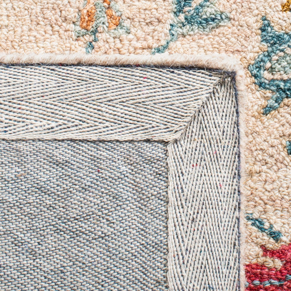 Heritage 565 Country & Floral Hand Tufted 80% Wool, 20% Cotton Rug Beige / Teal