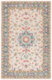 Heritage 565 Country & Floral Hand Tufted 80% Wool, 20% Cotton Rug Beige / Teal