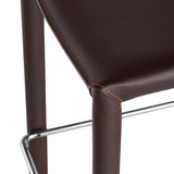 Bridget Brown Leather Counter Stool