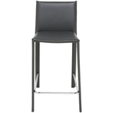 Bridget Dark Grey Leather Counter Stool