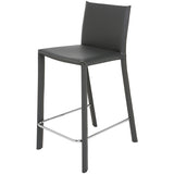 Bridget Dark Grey Leather Counter Stool