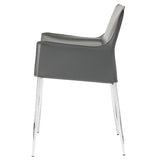 Colter Dark Grey Leather Dining Chair
