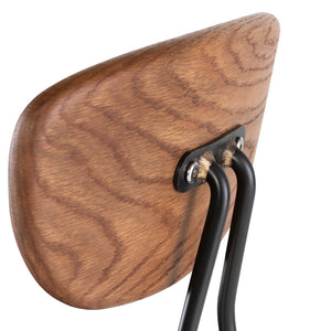 Buck Umber Tan Leather Adjustable Stool