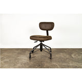 Rand Umber Tan Leather Office Chair