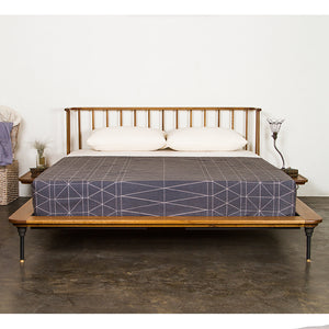 Distrikt Bed Hard Fumed Wood King Bed