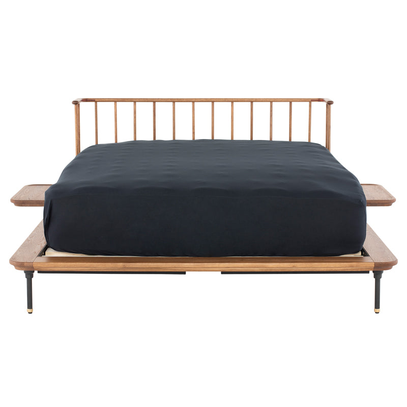 Distrikt Bed Hard Fumed Wood Queen Bed