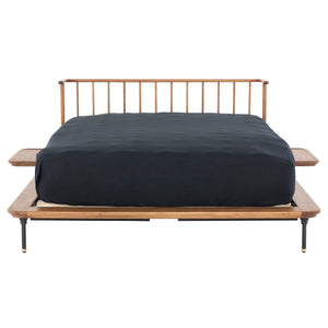 Distrikt Bed Hard Fumed Wood Queen Bed