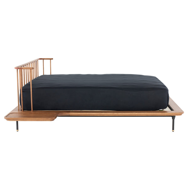 Distrikt Bed Hard Fumed Wood Queen Bed