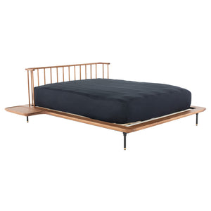 Distrikt Bed Hard Fumed Wood Queen Bed