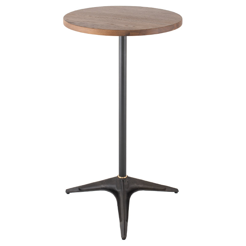 Compass Smoked Wood Bar Table