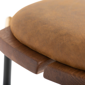 Kink Hard Fumed Wood Bar Stool