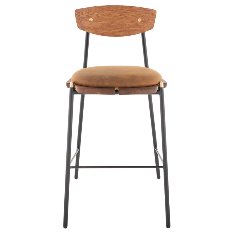 Kink Hard Fumed Wood Bar Stool