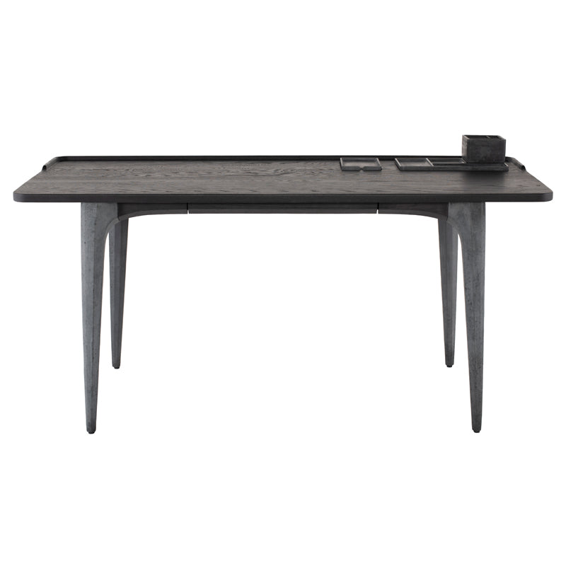 Salk Black Wood Desk Table