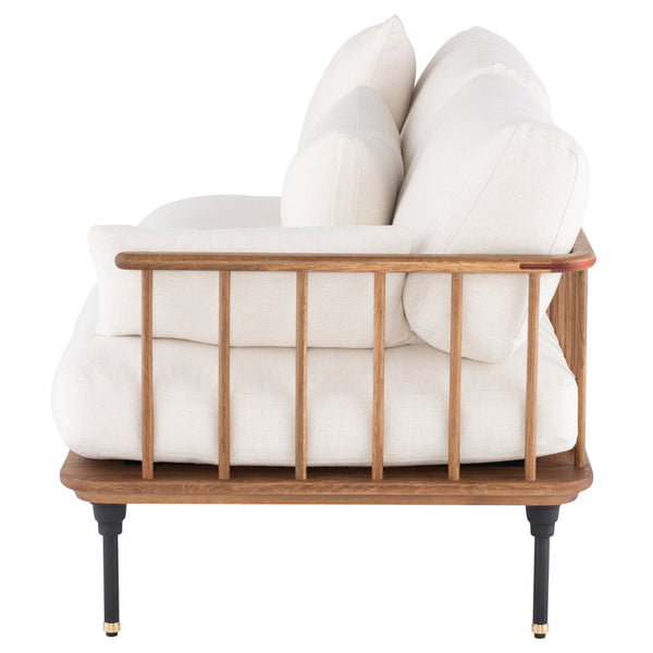 Distrikt Fumed Wood Triple Seat Sofa