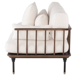 Distrikt Smoked Wood Triple Seat Sofa