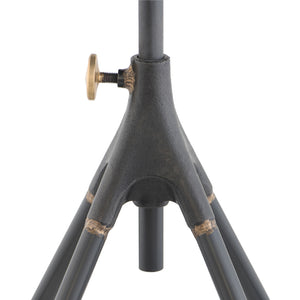 Akron Storm Black Leather Counter Stool