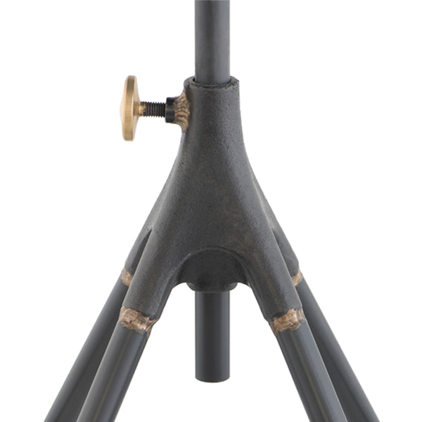 Akron Storm Black Leather Counter Stool