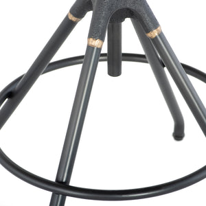 Akron Umber Tan Leather Counter Stool