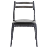 Assembly Black Leather Dining Chair