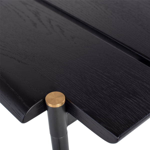 Stacking Bench Black Wood Occasional Bench