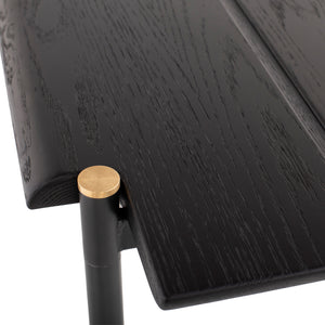 Stacking Bench Black Wood Occasional Bench