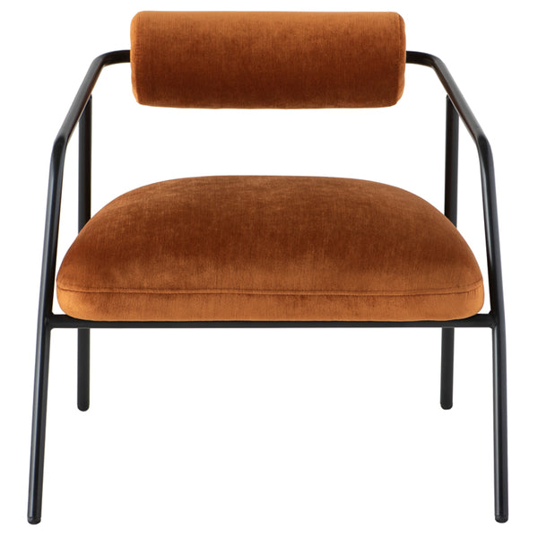 Cyrus Rust Fabric Occasional Chair