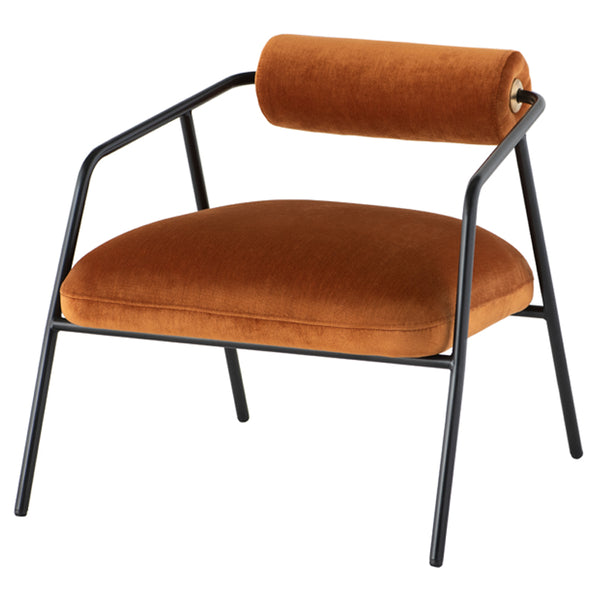 Cyrus Rust Fabric Occasional Chair