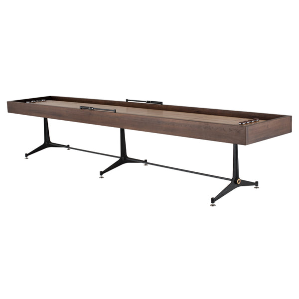 Shuffleboard Smoked Wood Gaming Table