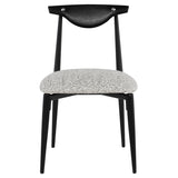 Vicuna Boucle Grey Fabric Dining Chair