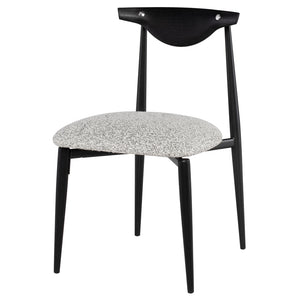 Vicuna Boucle Grey Fabric Dining Chair