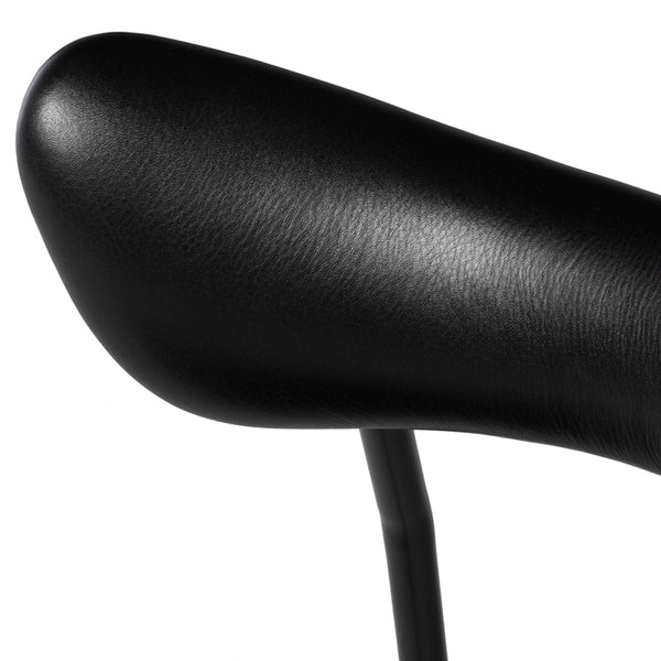 Dragonfly Black Leather Dining Chair