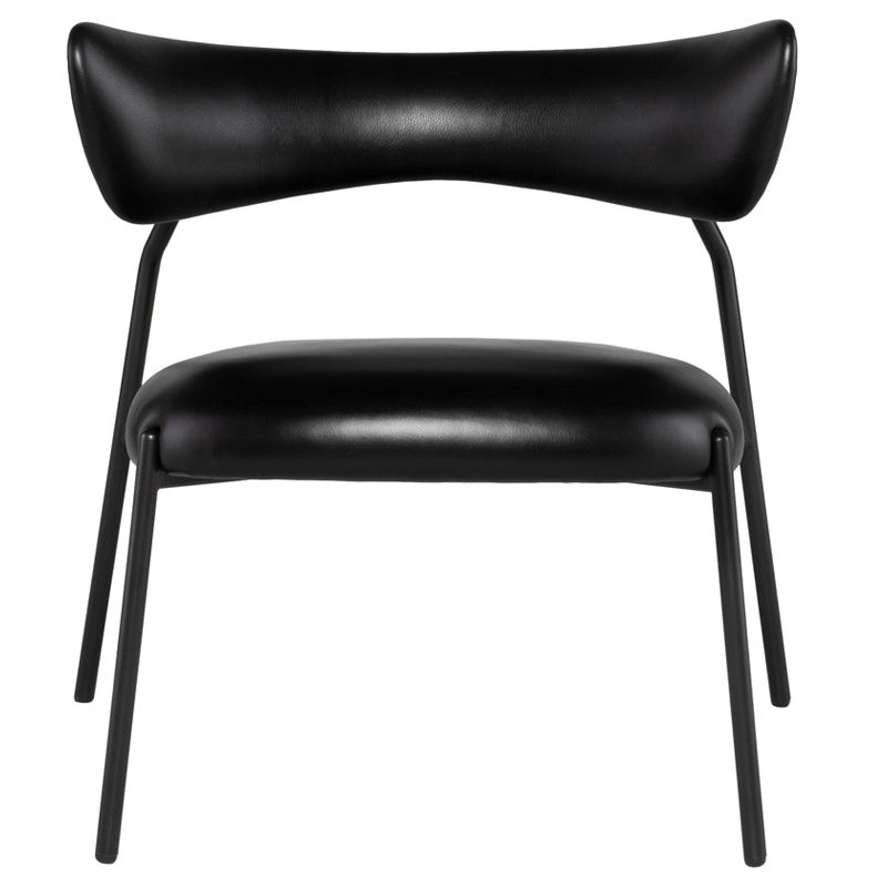 Dragonfly Black Leather Occasional Chair
