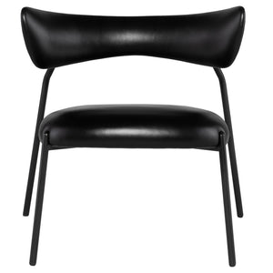 Dragonfly Black Leather Occasional Chair
