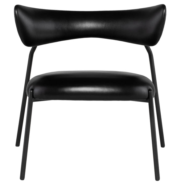 Dragonfly Black Leather Occasional Chair
