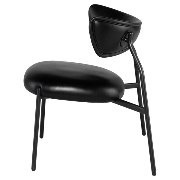 Dragonfly Black Leather Occasional Chair