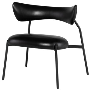 Dragonfly Black Leather Occasional Chair