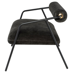 Cyrus Pewter Fabric Double Seat Sofa