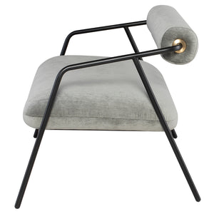 Cyrus Limestone Fabric Double Seat Sofa