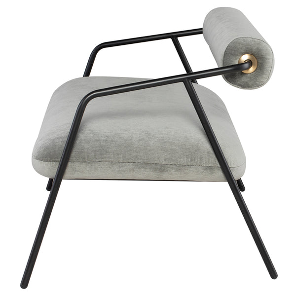 Cyrus Limestone Fabric Double Seat Sofa