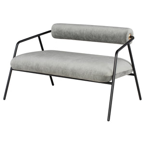 Cyrus Limestone Fabric Double Seat Sofa