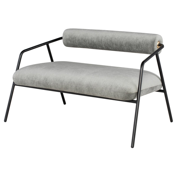 Cyrus Limestone Fabric Double Seat Sofa