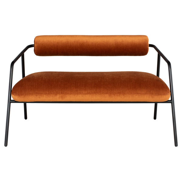 Cyrus Rust Fabric Double Seat Sofa