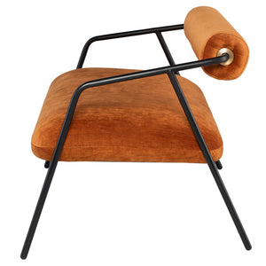 Cyrus Rust Fabric Double Seat Sofa