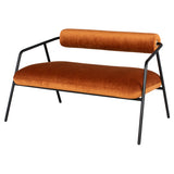 Cyrus Rust Fabric Double Seat Sofa